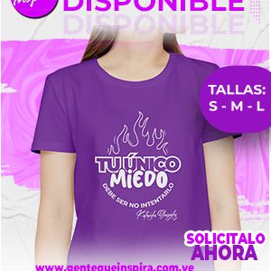 Franela Morada Estampada 100% Algodón